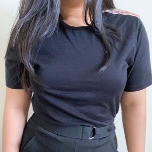 Authentic Burberry Shoulder Patch Logo T-Shirt